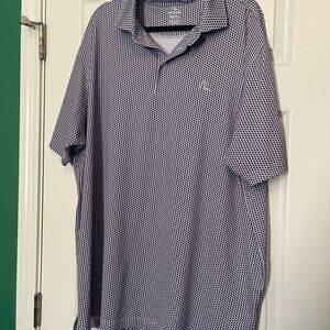 Rhoback Purple and White Texas Print Polo Shirt XXXL